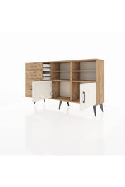 Arges Konsol 4 Raflı 3 Çekmeceli 2 Kapaklı 132x30x83 - S144M050V24A