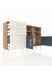 Arges Konsol 4 Raflı 3 Çekmeceli 2 Kapaklı 132x30x83 - S144M050V25A