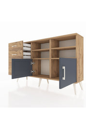Arges Konsol 4 Raflı 3 Çekmeceli 2 Kapaklı 132x30x83 - S144M050V27A